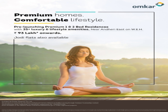 Pre-launching premium 1 & 2 bed residences @ Rs.93 Lakhs at Omkar International District in Mumbai